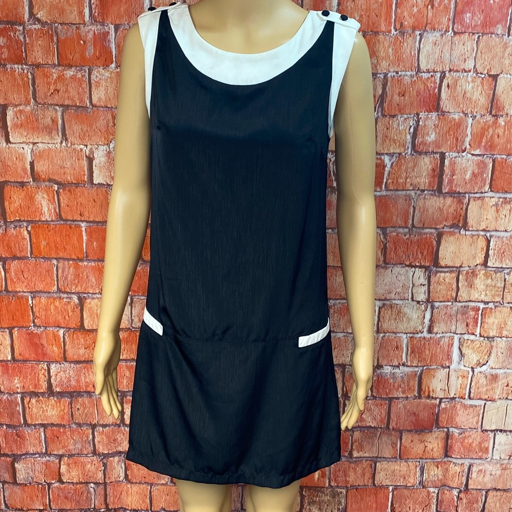 BCX‎ Black and White Retro Mini Dress